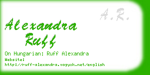 alexandra ruff business card